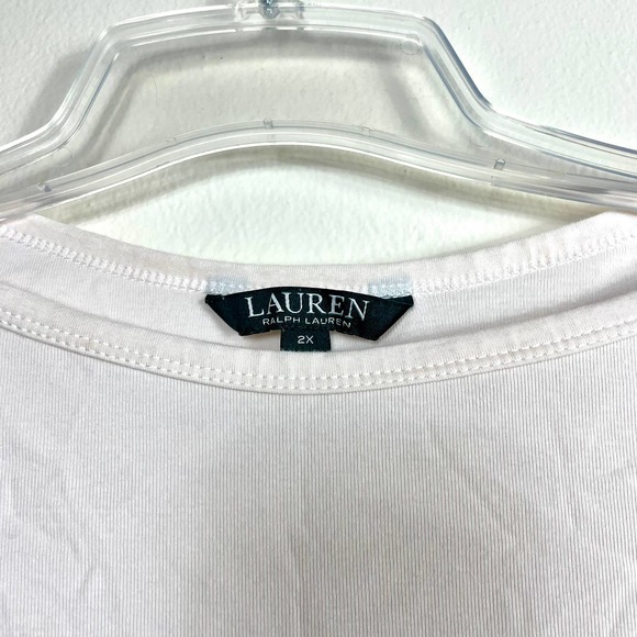 Lauren Ralph Lauren Off White Lace up Sleeve pullover size 2X - Picture 7 of 9